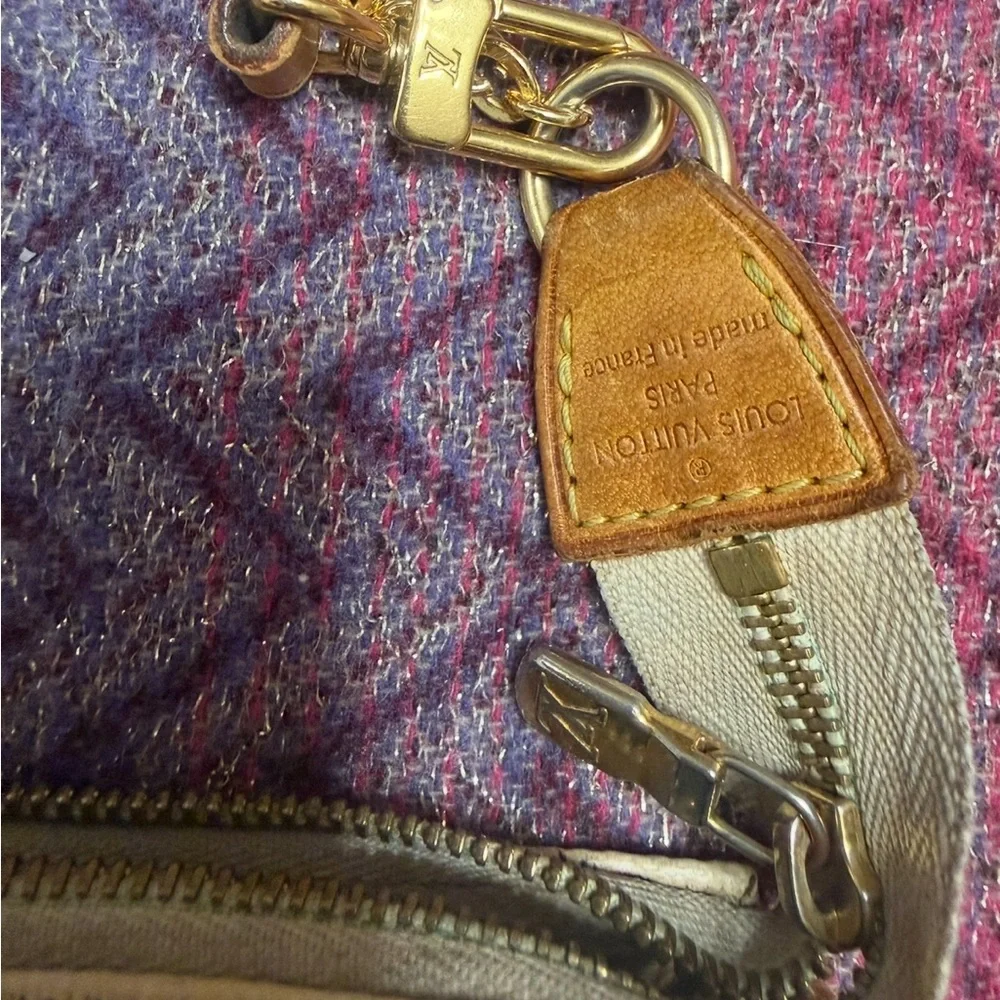 LOUIS VUITTON Damier Azur Canvas Eva crossbody Bag Cream/Grey checkered LV - Picture 7 of 11